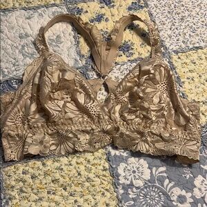 Elegant Lace Bralette in Tan